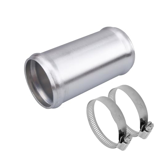AC PERFORMANCE 2.25" (57mm) OD Aluminum Alloy Hose Joiner Silicone Pipe Connector Bead, 4" Length with 304 SS Clamps - size: 2.25" (57mm)