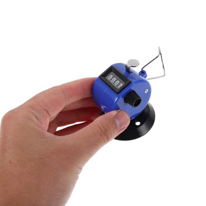 Yardwe Handheld Counters Clicker: 4 Digital Baseball Golf Score Counter with Buckle and Base - Manual Tally Clicker for Sports Training Competitions