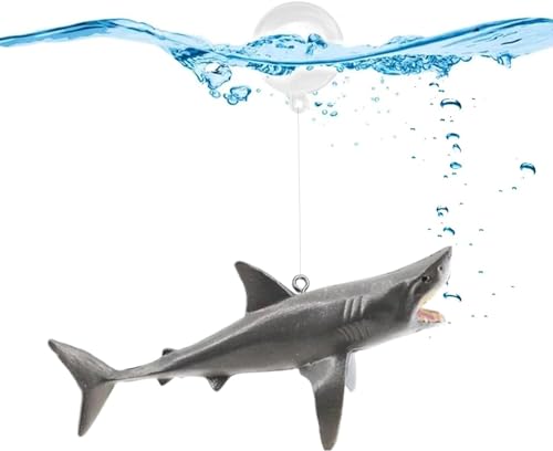 Floating Shark Ornament - Adjustable Aquarium Shark Animal Decor, Shark Pool Décor | Aquarium Floating Shark Ornaments Thematic Ornaments Suitable for Aquarium All Kinds of Fish Tank and Home