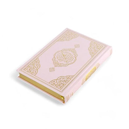 FURKAN The Noble Qur'an Arabic Large Size, Al Quran Al Karim, Islamic Gift, Gift for Men & Women, (6.7x9.5″) Thermo Leather Quran - Pink - color: Pink