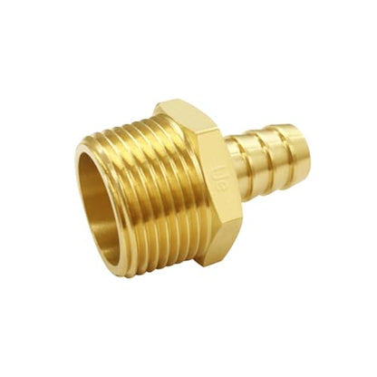Uenede Brass 3/4" NPT Male to 3/8" Hose Barbed Fittings, 3PCS | Barb Pipe Fittings with Clamps Air Line Repair Connectors for Water Oil Gas - size: 3/8"Barb, style: 3/4"NPT Male