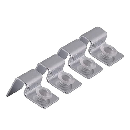 balacoo 2sets Stainless Steel Aquarium Tank Lid Support Clip for Glass Covers Easy Installation Fish Tank Lid Holder Aquarium Accessory 6mm 4pcs*2