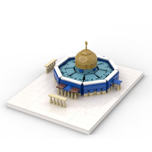 Birthday gift educational puzzle assembly toy for children, Jerusalem Rock Dome Mosque blocks, Muslim building blocks Islamic architecture plastic brick gift, creative DIY educational toy, Eid gift