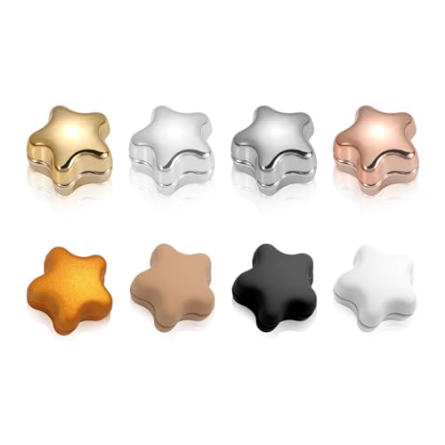 8 Pcs Five-Pointed Star Strong Hijab Magnets Pins, Multi-Use No-Snag Veil Weights Pinless Brooch Hijab Pins for Women Clothing Scarf, fdgdyhteu4465456