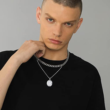 U7 Allah Pendant Necklace with Chain Platinum / 18K Gold Plated Muslim Jewelry Islamic Pendant - color: 05.Platinum Plated