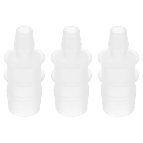 PATIKIL Hose Barb Reducer, 3 Pcs 3/4" to 3/8" Hose ID Connectors Joint Plastic Pipe Fitting Splicer Mender Union Adapter for Air Water Fuel Gas Aquarium, White - size: 3/4" to 3/8"