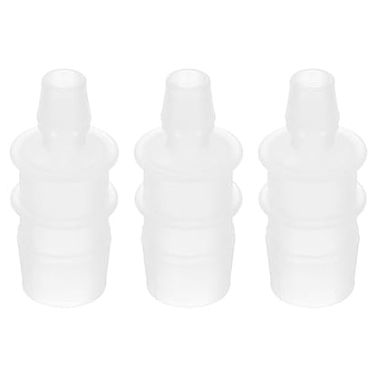 PATIKIL Hose Barb Reducer, 3 Pcs 3/4" to 3/8" Hose ID Connectors Joint Plastic Pipe Fitting Splicer Mender Union Adapter for Air Water Fuel Gas Aquarium, White - size: 3/4" to 3/8"