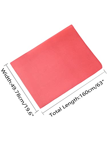 uxcell Women'sChiffon Sheer Long Scarf Silky Gradient Party - color: Red Orange