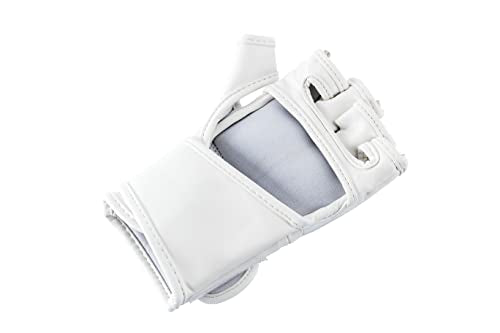 UFC Tonal MMA Gloves Grappling Fighting Fingerless Training Gloves - color: White, size: Small