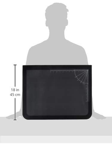 Artistic Office Products 17" x 22" Logo Pad Lift-top Desktop Organizer Desk Mat, Black/Clear - size: 17" x 22"