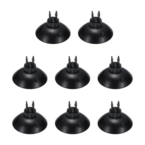 Aquarium Suction Cups, Fish Tank Suction Cups Clips Airline Tube Holders Clamps (Plastic, 8Pcs, Black) for 0.2" Fish Tank Airline Tubing Binding Moss Shrimp Nest, 5x30MM - color: Black, size: 5x30MM