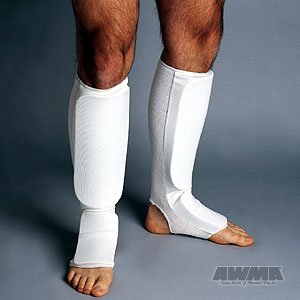 Pro Force Combination Cloth Shin/Instep Guards - White - Child Large