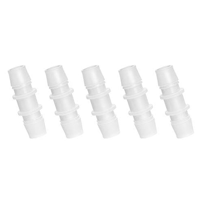 Quickun Plastic Hose Barb Fitting, 1/2" x 1/2" Barbed Splicer Mender Joint Adapter Union Fitting (Pack of 5) - size: 1/2 inch