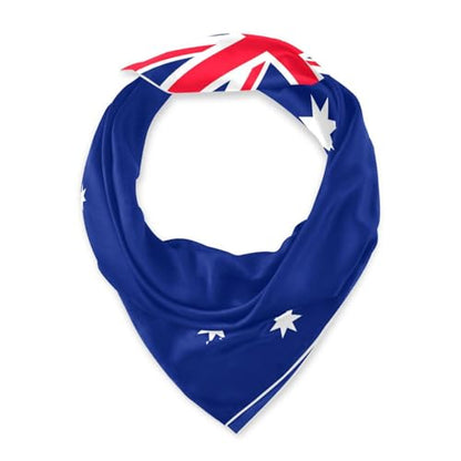 Bandana Square Head Scarf for Women Satin Hair Wrap Fashion Headband 27" - color: Australian Flag