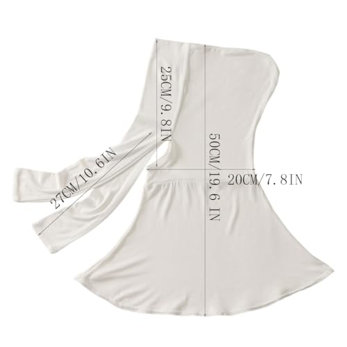 Hijab Undercaps Slouchy Beanies Cap with Tie Non-Slip Caps Under Scarf for Women - color: White