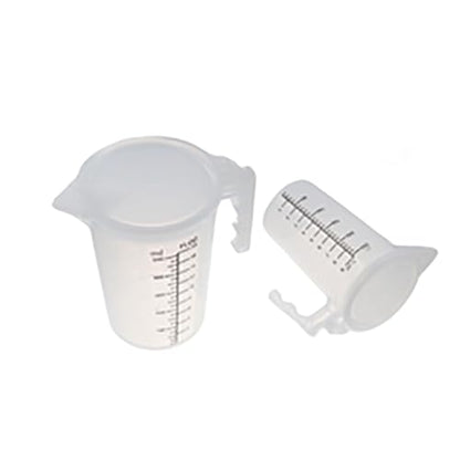 Plastic Measuring Pitcher, Clear Measuring Cup with Spout & Handle Liquid Measuring Container with Cover for Water, Wine, Milk, Oil Kitchen Tool(500ML)