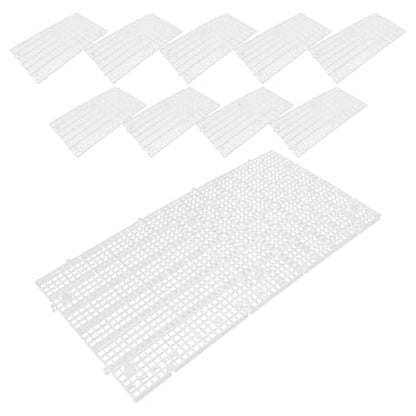 Mipcase 10pcs Aquarium Fish Tank Divider Grid Panel, Plastic Bottom Filter Tray 30x15cm, Cuttable Modular Separation Board for Breeding and Aggressive Fish Isolation