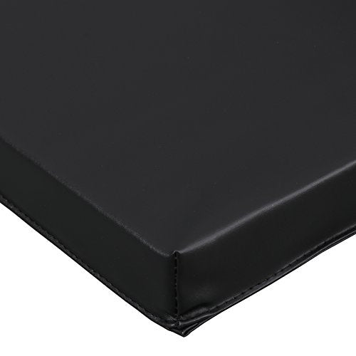ZenStyle 6' x 2' x 2" PU Leather Exercise Tri-Fold Gym Fitness Mat For Gymnastics, Aerobics, Yoga, Martial Arts - color: Black
