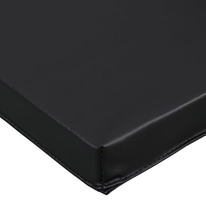 ZenStyle 6' x 2' x 2" PU Leather Exercise Tri-Fold Gym Fitness Mat For Gymnastics, Aerobics, Yoga, Martial Arts - color: Black