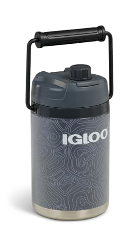 Igloo Trailmate Hybrid 54 oz Insulated Water Bottle, Large Sports Water Jug, Beverage Cooler, Carbonite - color: Carbonite