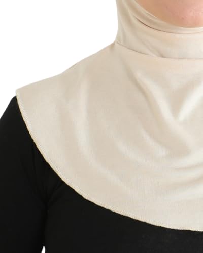 Prien Sport Hijab For Women, Muslim Head Scarf, Flexible Turban Girls, Chic Islamic Wear For Gym, Neck Collar Bonnet Viscose - color: Beige