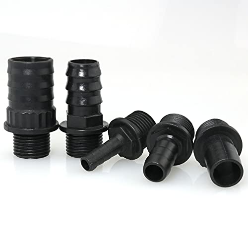 Nozzles Kit for Fountain Pump, Replacement Adapters 5 Sizes Plastic Nozzles for Aquarium, Fish Tank, Pond, Hydroponics, Statuary