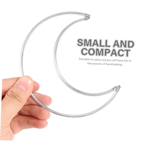 10Pcs Moon Shaped Dreamcatcher Rings DIY Craft Metal Hoop for Handmade Decorations Includes Small Large Crescent Wire Frames for Wreaths Windchimes Macrame Wall Art Smooth Material