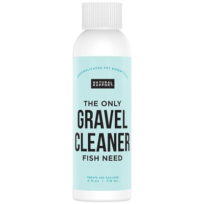 Natural Rapport Aquarium Gravel Cleaner, No-Vacuum Waste Reducer, 4 oz | Beneficial bacteria, no vacuum, treats 240 gal - Cleans substrate - For betta, nano & small tanks - size: 4 Fl Oz (Pack of 1)
