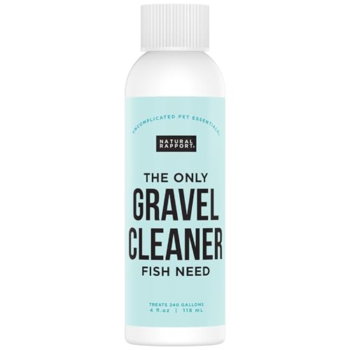 Natural Rapport Aquarium Gravel Cleaner, No-Vacuum Waste Reducer, 4 oz | Beneficial bacteria, no vacuum, treats 240 gal - Cleans substrate - For betta, nano & small tanks - size: 4 Fl Oz (Pack of 1)