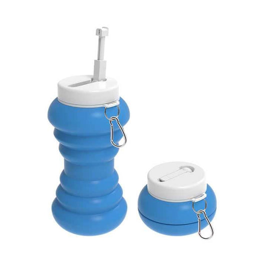 Collapsible Bidet: Perfect for Camping, Travel, and Backpackers. Beneficial for Postpartum Care. Eliminates The Need for a Plastic Water Bottle for istinja (perineal Hygiene). شطاف السفر - color: Blue