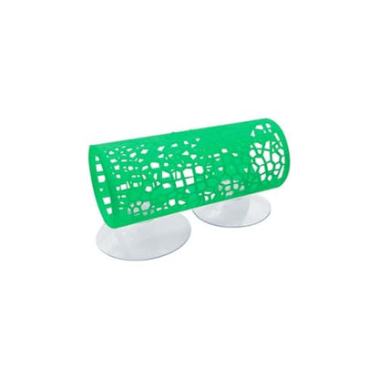 Fish Tunnel Small Hole Hollow Fish Hideout Resting Tube with Suction Cup for Fish Tank Aquarium Ornaments Decoration(Black)