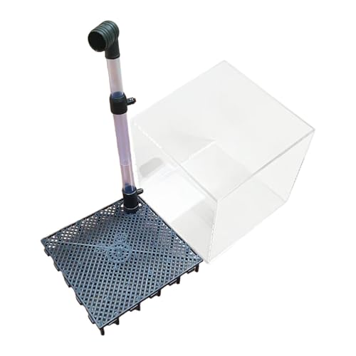 Acrylic Undergravel Box Filtration System with Tube Aquarium Breeding Box Multifunctional Fish Tank System, Clear