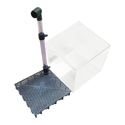 Acrylic Undergravel Box Filtration System with Tube Aquarium Breeding Box Multifunctional Fish Tank System, Clear