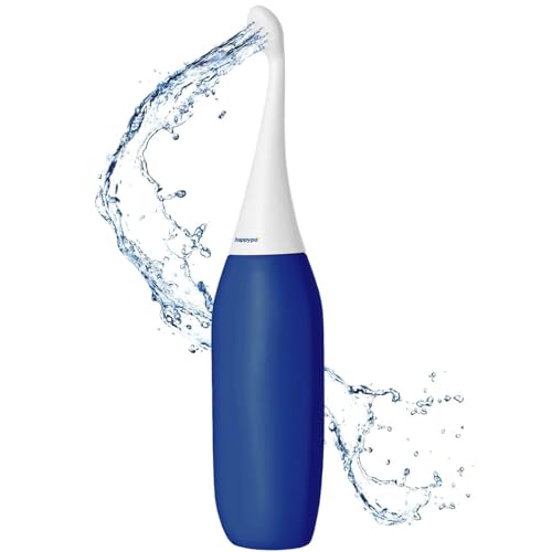 HappyPo The Original Butt Shower - Portable Bidet - The Easy-Bidet 2.0 Replaces Wet Wipes and Shower Toilet - Portable Bum Spray for Travel - Dark Blue - color: Dark Blue, size: Regular (300 ml)