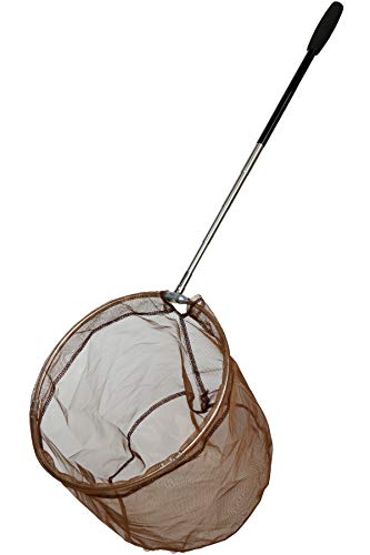 RESTCLOUD Bait Net and Fishing Landing Net with Telescoping Pole Handle Extends to 59 inches - color: Brown
