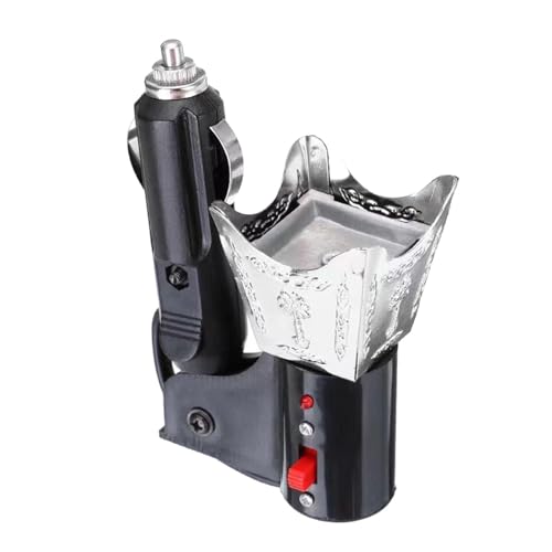 Fenteer Car Electric Incense Burner Electric Censer Cigarette Lighter, Auto Accessories, Middle Eastern Style Bakhoor Burner, Silver - color: Silver