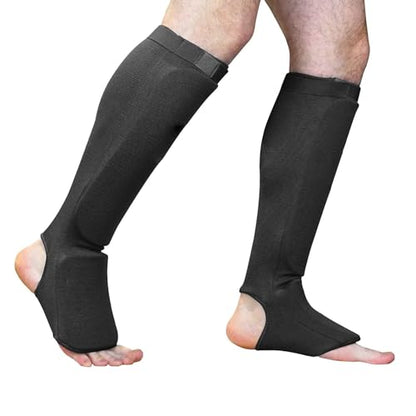 Kickboxing Shin Guard - Shin Kickboxing Pad, Lightweight Shin Instep | Padded Guards | Breathable Instep Guard Training, Easy to Handle Sparring Protective Gear, Shin Kick Pads for Adults - size: Small