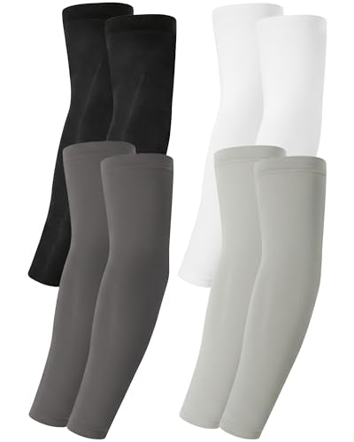 Xeoxarel Arm Sleeves for Men & Women (Available in 4 Pairs/12 Pairs) - color: 4 Pairs Black+white+dark Grey+light Gray
