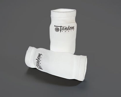 Tandem Sport Volleyball Elbow Pads - Volleyball Pads for Floor Burns and Bruises - Non-Bulky Volleyball Elbow Pads - color: White