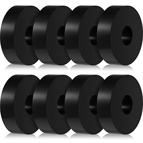 Treela 8 Pcs Rubber Isolation Pads Thick Rubber Washers 1.5 Inch OD | 0.5 Inch ID 0.4 Inch Thick, Mechanical Vibration Damping Pads, Anti Vibration Isolation Isolator Washer, Large Rubber Washers