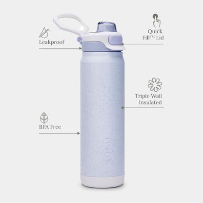 ZULU Powerfill Pro 24oz Stainless Steel Water Bottle - Glacier Drift - color: Glacier Drift, style: 24oz