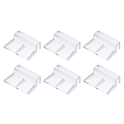 6 Pcs Aquarium Lid Clips, 8 mm Acrylic Aquarium Cover Bracket Fish Tank Lid Older Fish Tank Clip Transparent Durable Easy to Clean, Intended for Rimless Aquariums Top Cover - size: 8 mm