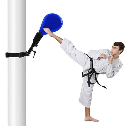 Seenelling Taekwondo Kick Pads Boxing Pads Taekwondo Karate Sparring Gear Boxing Paddles Kicking Targets Martial Arts Training Equipment with Mounting Bracket for Youth Men - color: Blue, size: 1 Kicking Target
