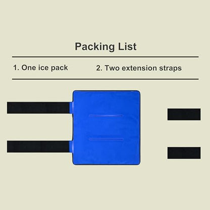 Koo-Care Extra Large Gel Ice Pack for Injuries Reusable Flexible Hot Cold Therapy Compress with Strap for Shoulder Rotator Cuff, Back, Hip, Shin - Knee Replacement Surgery Pain Relief XL 13" x 14.7" - size: 13" x 14.7" (1 Pack)