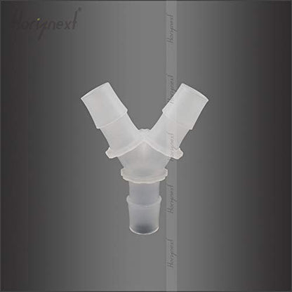 5/8" Polypropylene Y-Shaped 3-Way Barbed Hose Fitting, 10 Pcs | Y-shaped design splits one inlet into two angled outlets for air hoses and water pipes; supports routing and repair projects - style: 10pcs, 5/8" O.D.