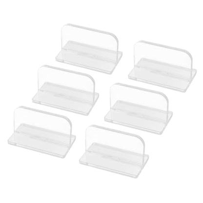 6Pcs Acrylic Aquarium Cover Handle, Secure Grip Fish Lid Pull Handle, Transparent Aquarium Lid Handle for Home Use, Includes 6 Adhesive Pads for Installation