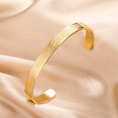 VASSAGO Islamic Gifts Ayatul Kursi Bracelet for Women Men Muslim Quran Allah Openable Bangles Ayatul Kursi Arabic Calligraphy Cuff Bracelet Islam Islamic Jewelry Eid Gifts - color: gold ayatul kursi bracelet