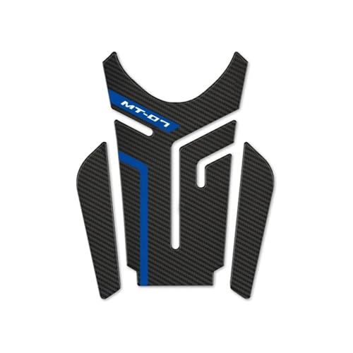Tank Sticker Traction Pad Motorcycle Anti Slip Fuel Oil Tank Pad Fish Bone Heat Insulation Anti Scratch Protector Sticker Pads for MT-07 MT07 2021 - color: Blue