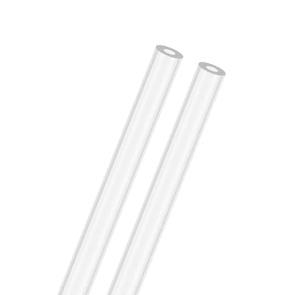 M METERXITY 2-Pack Clear Rigid Acrylic Pipe, 3mm[0.12"] ID x 7mm[0.28"] OD Plastic Round Tube for Water Cooling System/Lamps/Fountains/Aquariums/Display Stand, Acrylic Tubing [305mm/12IN] - size: 3mm ID x 7mm OD
