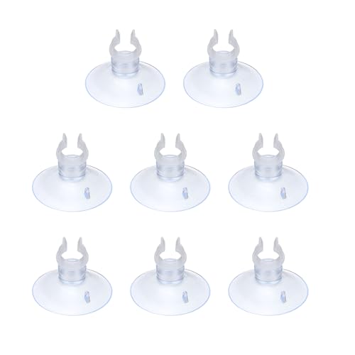Aquarium Suction Cups, Fish Tank Suction Cups Clips Airline Tube Holders Clamps (Plastic, 8Pcs, Clear) for 0.4" Fish Tank Airline Tubing Binding Moss Shrimp Nest, 10x30MM - color: Clear, size: 10x30MM